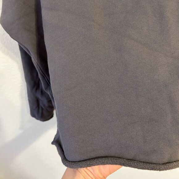 Frank & Eileen Effie Long Sleeve Funnel Neck Capelet in Elephant Grey, Size XS - Picture 6 of 11